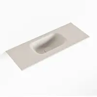 Mondiaz eden linen solid surface inleg wastafel voor toiletmeubel 60 cm. Positie wasbak midden