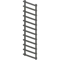 Boss & Wessing Designradiator bws tubi handdoekrek 175x50 cm zij-onderaansluiting mat antraciet