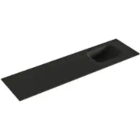 Mondiaz lex urban solid surface inleg wastafel voor toiletmeubel 110 cm. Positie wasbak rechts