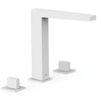 Tres Wastafelmengkraan Slim Exclusive 3-Gats met 2 Knoppen Mat Wit