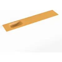 Mondiaz eden ocher solid surface inleg wastafel voor toiletmeubel 120 cm. Positie wasbak links