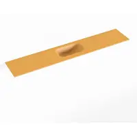 Mondiaz eden ocher solid surface inleg wastafel voor toiletmeubel 120 cm. Positie wasbak midden