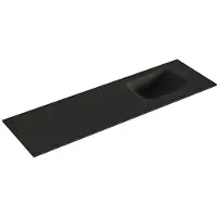 Mondiaz lex urban solid surface inleg wastafel voor toiletmeubel 100 cm. Positie wasbak rechts