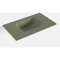 Mondiaz LEX Army solid surface inleg wastafel voor toiletmeubel 50cm. Positie wasbak midden