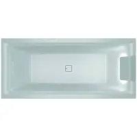Riho Ligbad still square met led en hoofdsteun 180x80 cm acryl wit