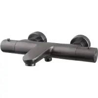 Boss & Wessing Opbouw Badkraan Thermostaat BWS Cemal Round HOH 15 cm Gunmetal