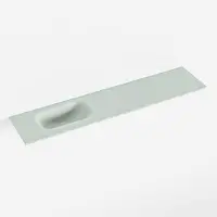 Mondiaz eden greey solid surface inleg wastafel voor toiletmeubel 100 cm. Positie wasbak links