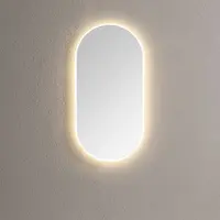Sanilux Spiegel ovaal met direct led 3 kleuren instelbaar 90x45 cm