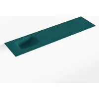 Mondiaz lex smag solid surface inleg wastafel voor toiletmeubel 120 cm. Positie wasbak links
