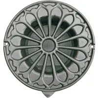 Weckx Deurrooster retro rond extra luchtdoorlaat 18.5 cm brons