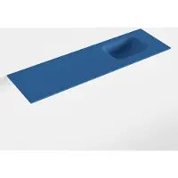 Mondiaz LEX Jeans solid surface inleg wastafel voor toiletmeubel 100cm. Positie wasbak rechts