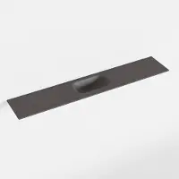 Mondiaz eden dark_grey solid surface inleg wastafel voor toiletmeubel 120 cm. Positie wasbak midden
