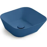 By Goof Waskom mees design opbouw wastafel vierkant 42x42 cm mat blauw
