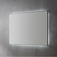 Sanilux Spiegel decor met indirecte led verlichting 58x80 cm mat zwart
