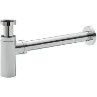 Boss & Wessing Bws luxe bekersifon rond chroom 5/4 incl muurbuis en rozet