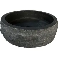 Boss & Wessing BWS Opzetwastafel Hardsteen Hamerslag Rond 40x12 cm Zwart