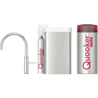 Quooker cube fusion round chroom met combi boiler