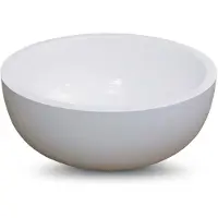 Luca Waskom Sanitair Rond 39x39x17cm Mineral Stone 8mm Dik Glans Wit