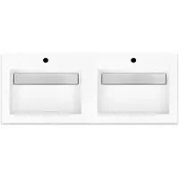 Sanilux Wastafel senza 120x47x5 cm mineraalmarmer met verdekte afvoer