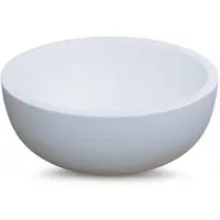 Luca Waskom sanitair rond 39x39x17 cm solid surface 8 mm dik mat wit