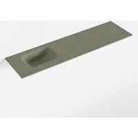Mondiaz LEX Army solid surface inleg wastafel voor toiletmeubel 110cm. Positie wasbak links