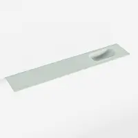 Mondiaz EDEN Greey solid surface inleg wastafel voor toiletmeubel 120cm. Positie wasbak rechts