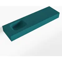 Mondiaz lex smag vrijhangende solid surface wastafel 110 cm. Positie wasbak links