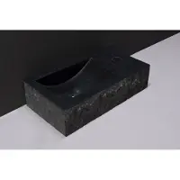 Forzalaqua Fontein venetia graniet gezoet en gekapt met kraangat rechts 40x22x10 cm