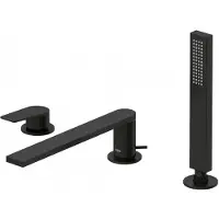 Tres Badrand Mengkraan Project met Handdouche 23x6.2 cm Rond Mat Zwart