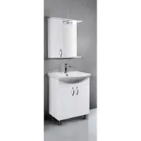Boss & Wessing Badmeubelset bws aleco 65 cm inclusief spiegelkast en verlichting wit