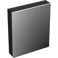 Forzalaqua Spiegelkast Uni 59.5x68.5x12.5 Cm 1 Deur Rechts Tweezijdig Spiegel Eiken Black Oiled