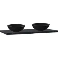 Sanilux Wastafel trend dynasty 120 inclusief 2 waskommen natuursteen 120x47x3 cm