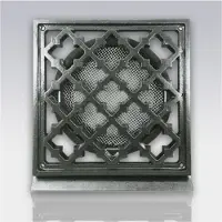 Weckx Deurrooster retro vierkant aansluiting 12,5 cm brons