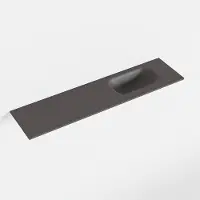 Mondiaz EDEN Dark_grey solid surface inleg wastafel voor toiletmeubel 90cm. Positie wasbak rechts