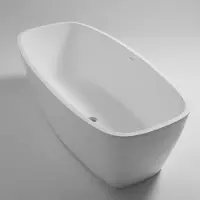 Boss & Wessing Vrijstaand bad crosstone solid surface 175x78x55 cm mat wit