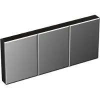 Forzalaqua Spiegelkast uni 160x68.5x12.5 cm 3 deuren tweezijdig spiegel eiken black oiled