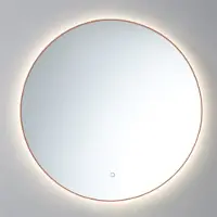Sanilux Spiegel Rond Met LED Verlichting 3 Kleuren Instelbaar & Dimbaar 100cm Brons