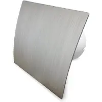 Boss & Wessing Badkamer ventilator pro design nalooptimer 100mm 75 m3 zilver kunststof