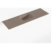 Mondiaz LEX Smoke solid surface inleg wastafel voor toiletmeubel 100cm. Positie wasbak midden