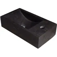 Forzalaqua Fontein kalmar hardsteen gezoet met kraangat rechts 40x22x10 cm