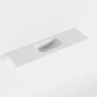 Mondiaz eden talc solid surface inleg wastafel voor toiletmeubel 80 cm. Positie wasbak midden