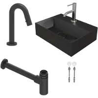 Salenzi fonteinset spy 40x30 cm mat zwart