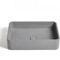 Ideavit Waskom idea.gaia 50x32.5x12 cm vierkant beton grijs