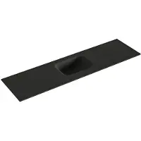 Mondiaz LEX Urban solid surface inleg wastafel voor toiletmeubel 110cm. Positie wasbak midden
