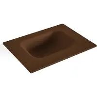 Mondiaz LEX Rust solid surface inleg wastafel voor toiletmeubel 40cm. Positie wasbak midden