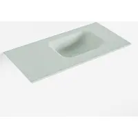 Mondiaz LEX Greey solid surface inleg wastafel voor toiletmeubel 60cm. Positie wasbak rechts