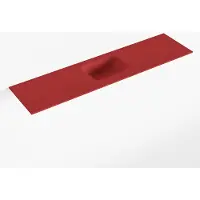 Mondiaz LEX Fire solid surface inleg wastafel voor toiletmeubel 120cm. Positie wasbak midden
