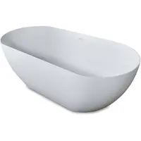 Luca Vrijstaand ligbad sanitair vasca 175x80x58 cm solid surface mat wit