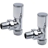 Sanilux Radiatorkraan aansluitset haaks chroom