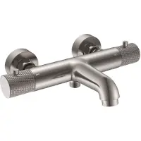 Boss & Wessing Badmengkraan thermostatisch bws ridged hartafstand 15 cm geborsteld staal